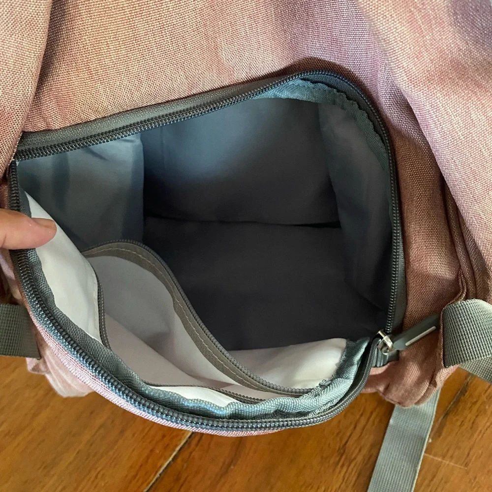 Upsimples Gray and‎ Pink Backpack diaper bag perfect condition